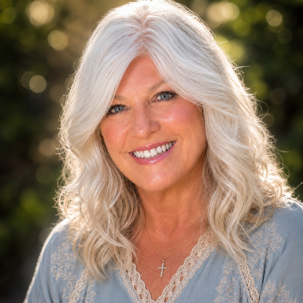 Peggy Dilley smiling outdoors